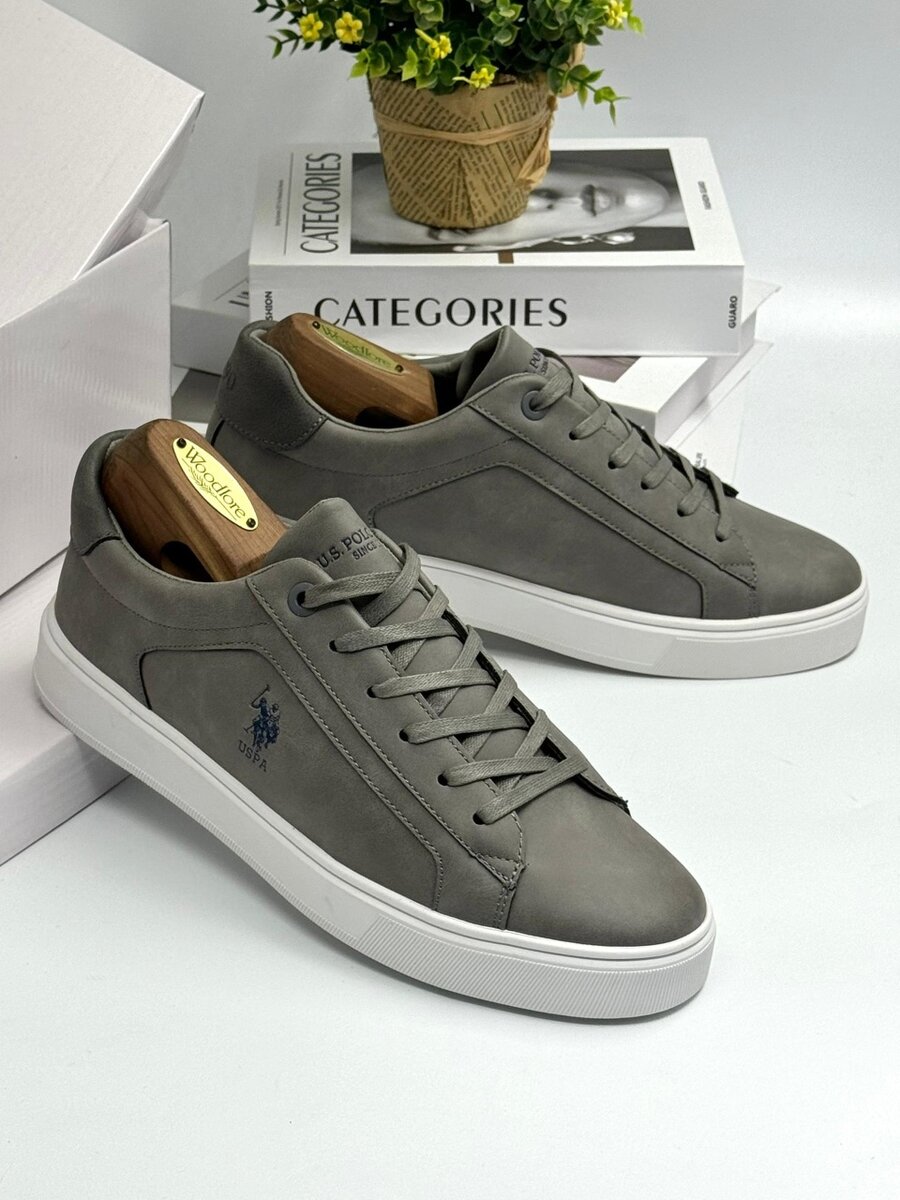 U.S POLO GREY AND WHITE