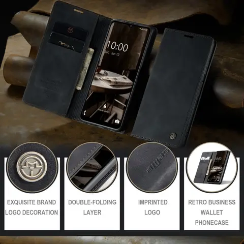 Etui de telephone de luxe en cuir de qualité supérieure