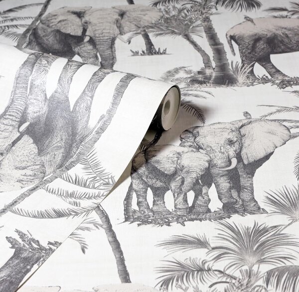 Papier peint Safari Éléphant