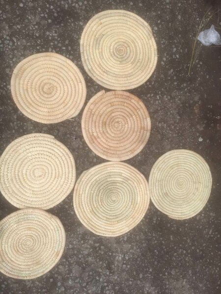 Sous-verres ronds en paille