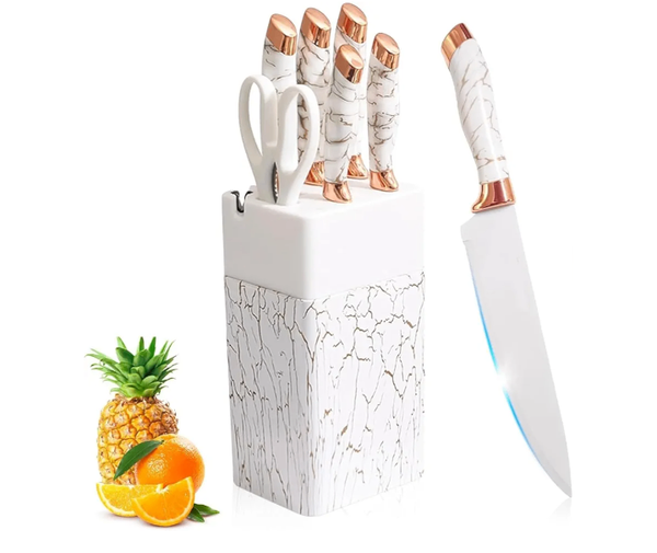 7-Piece Knife Set, with storage block, High Stainless steel