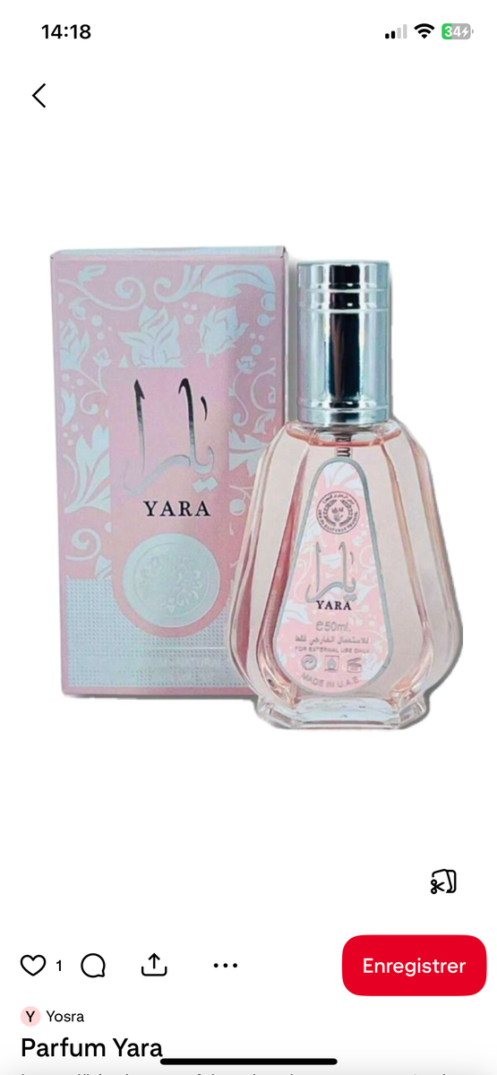 Parfum Yara 50ml Femme