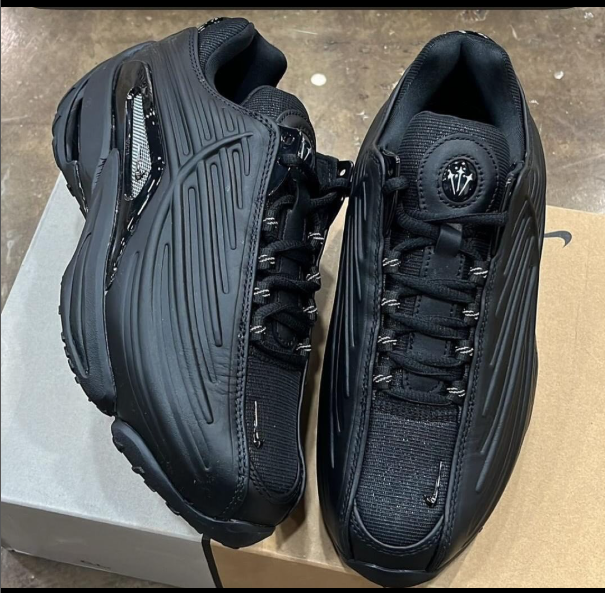 black sneakers