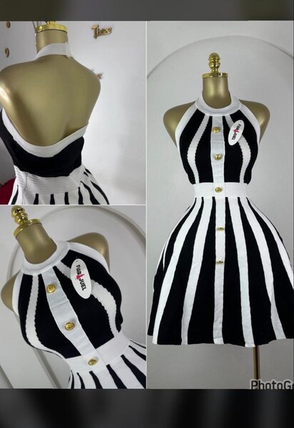 Robe rayée élégante femme