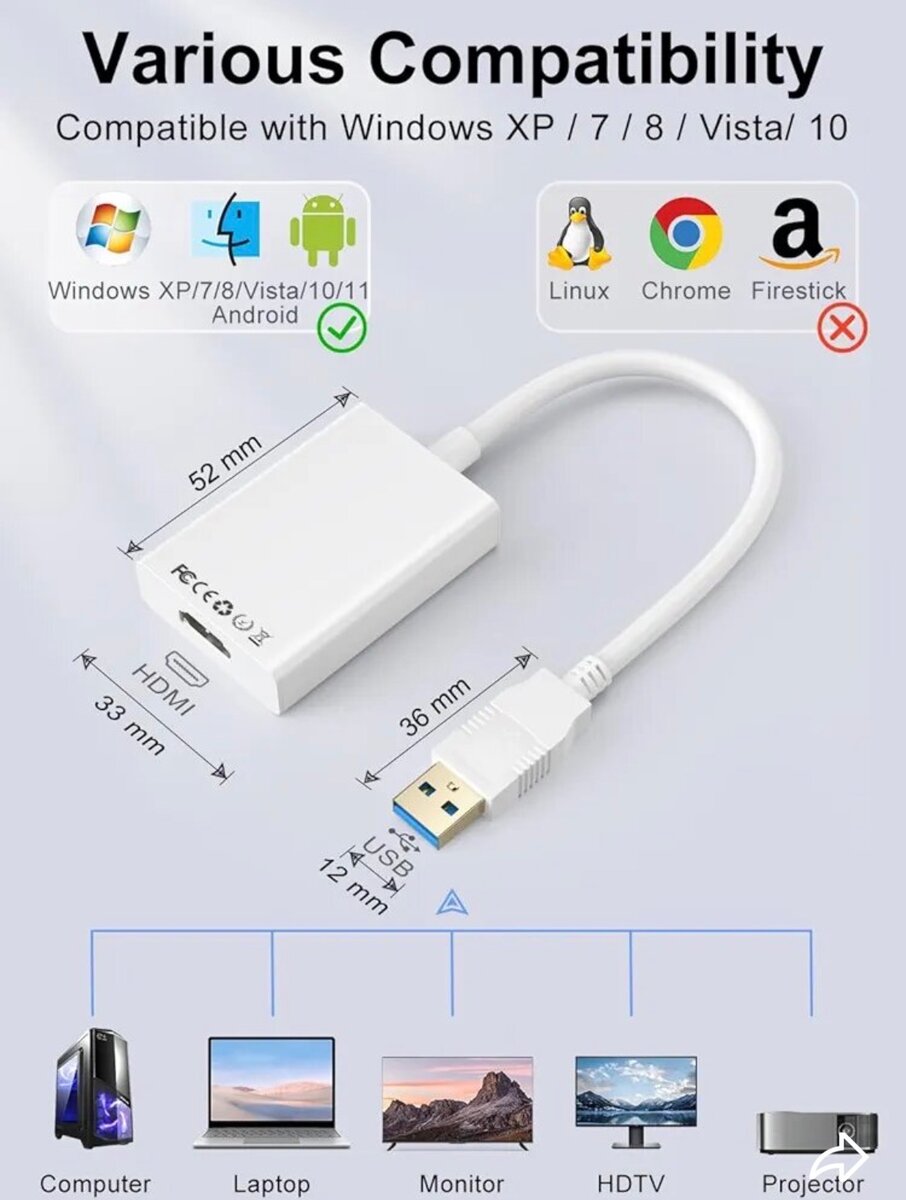 Adaptateur USB 3.0 vers HDMI