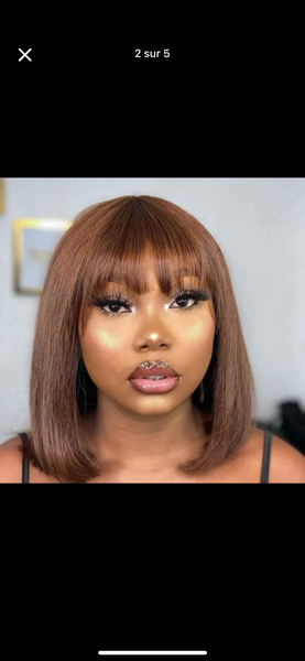 Perruque bob avec frange