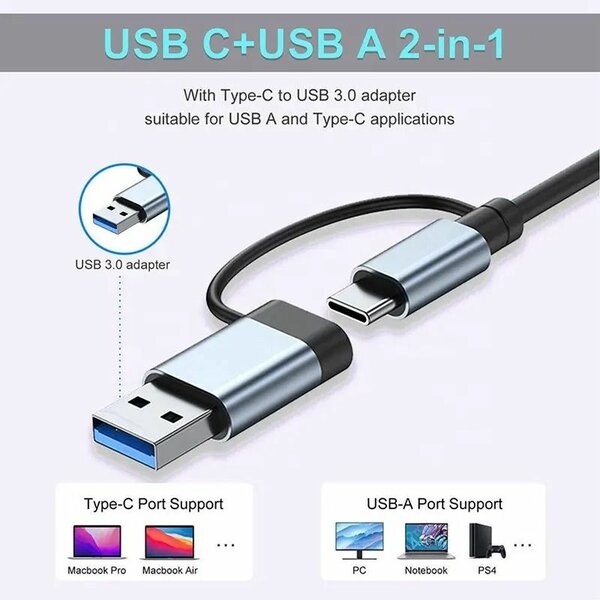 Hub USB C 8-en-1 Multifonction