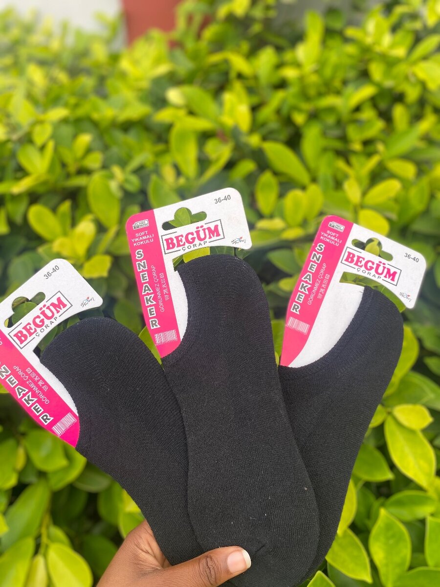 Chaussettes Sneaker Noires Confort