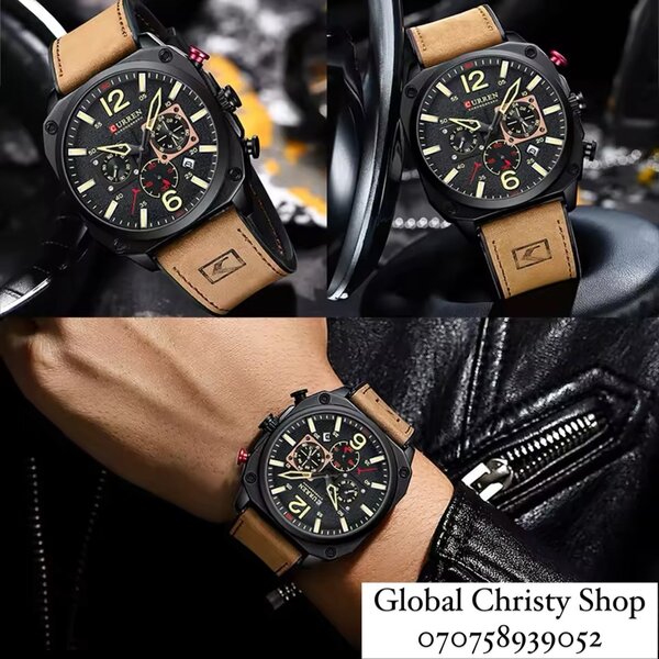 MONTRE CURREN EN CUIR