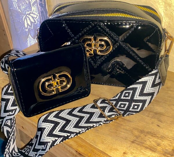 Sac à bandoulière élégant noir