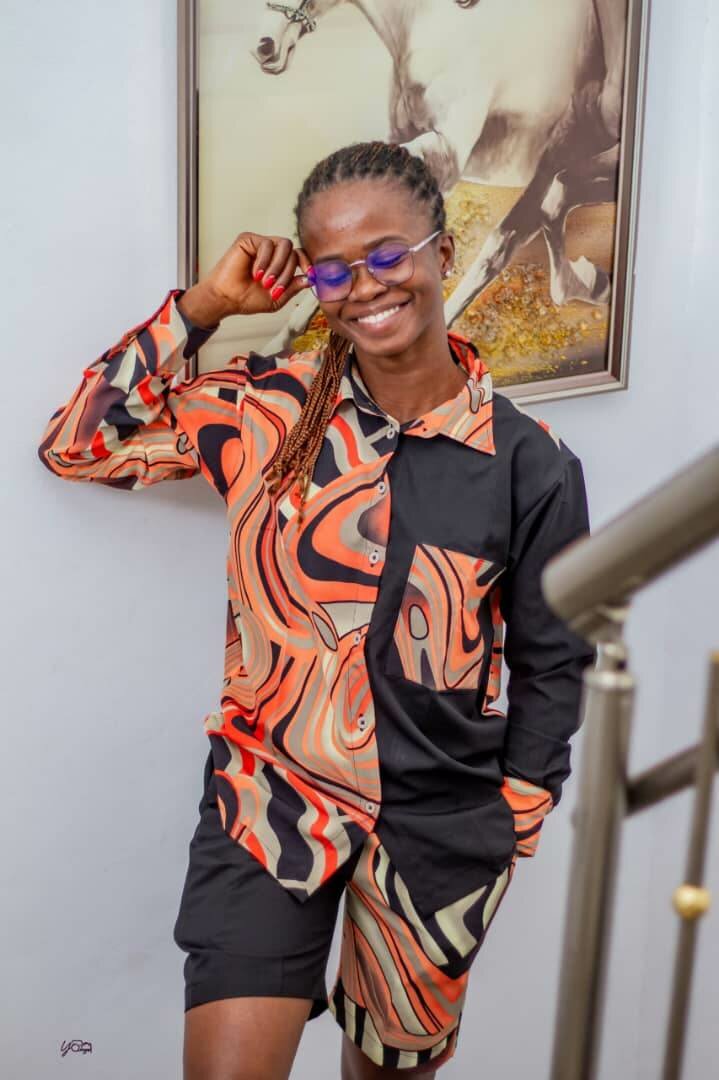 Chemise patchwork moderne femme