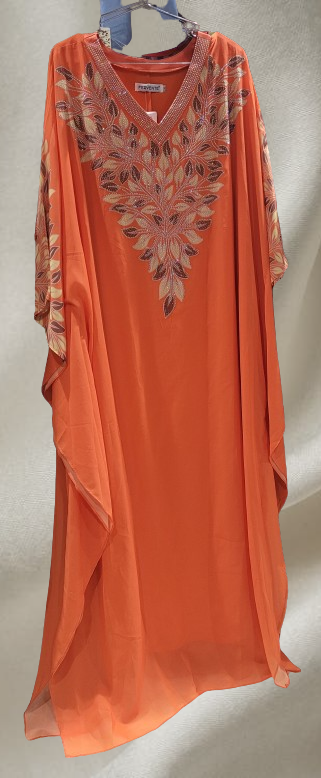 Boubou Dame , orange élégante