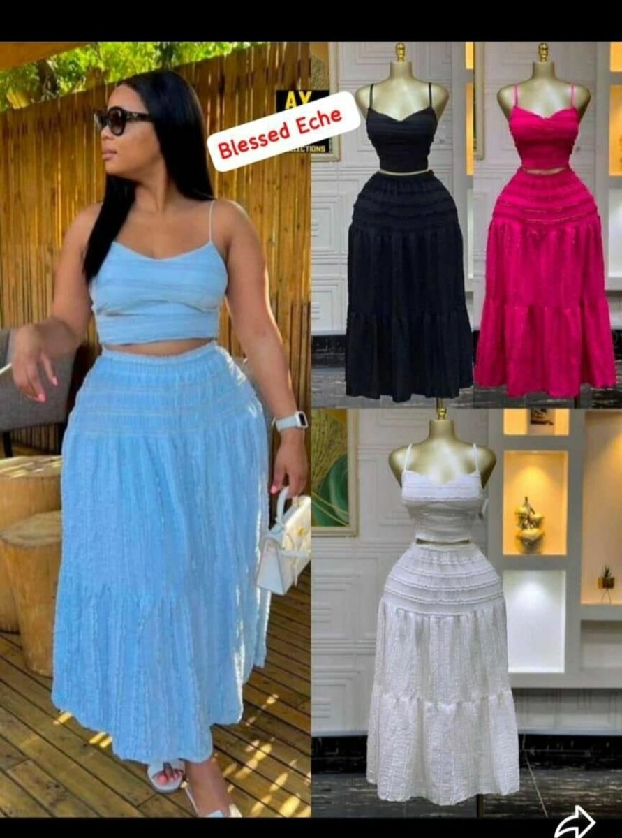 Ensemble élégant jupe et haut pour femmes