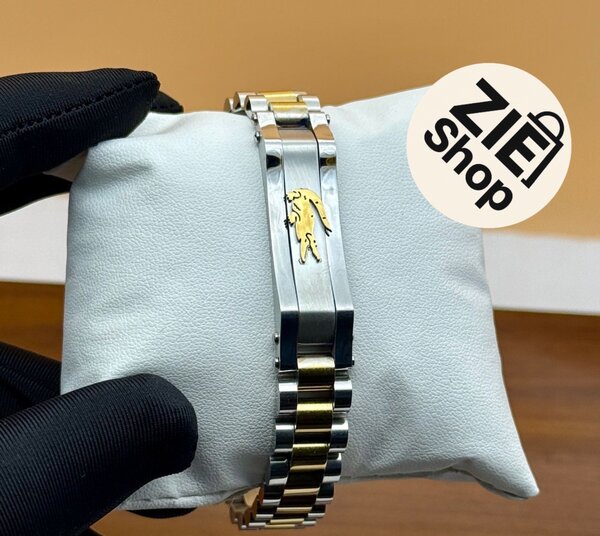 Bracelet en acier bicolore