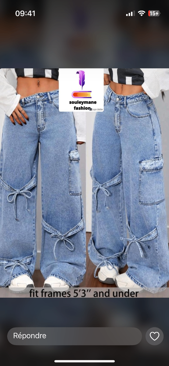 Jeans larges mode femme