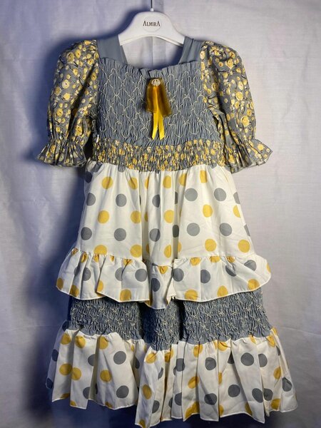 Robe Fille à Pois Élégante