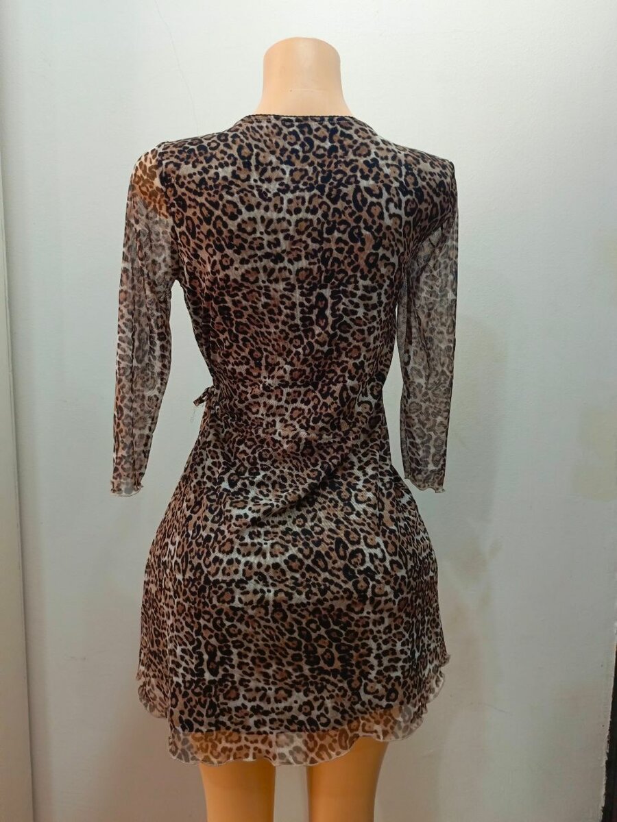 Robe léopard transparente