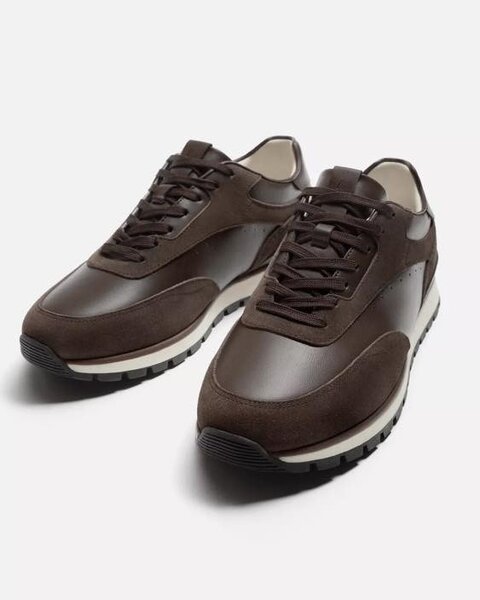 Baskets décontractées marron homme