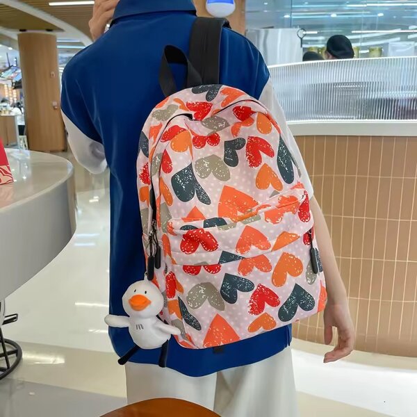 Sac à dos tendance motifs cœur
