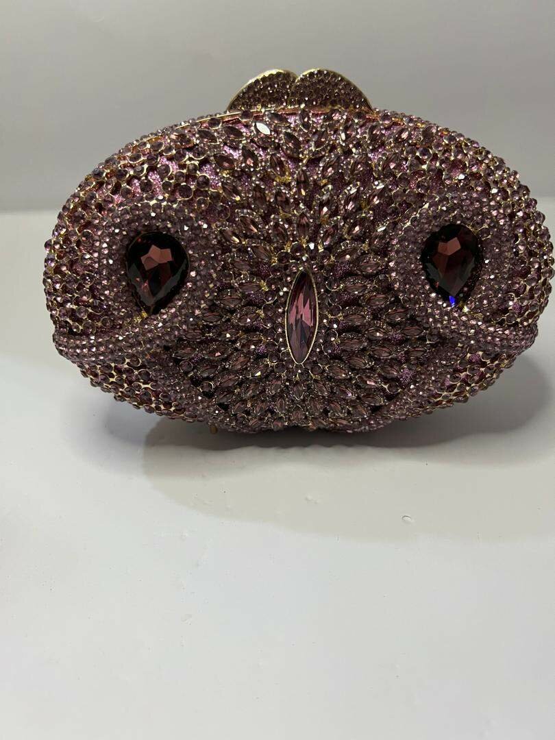 Owl Face Clutch Purse
