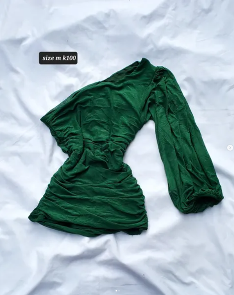 green blouse