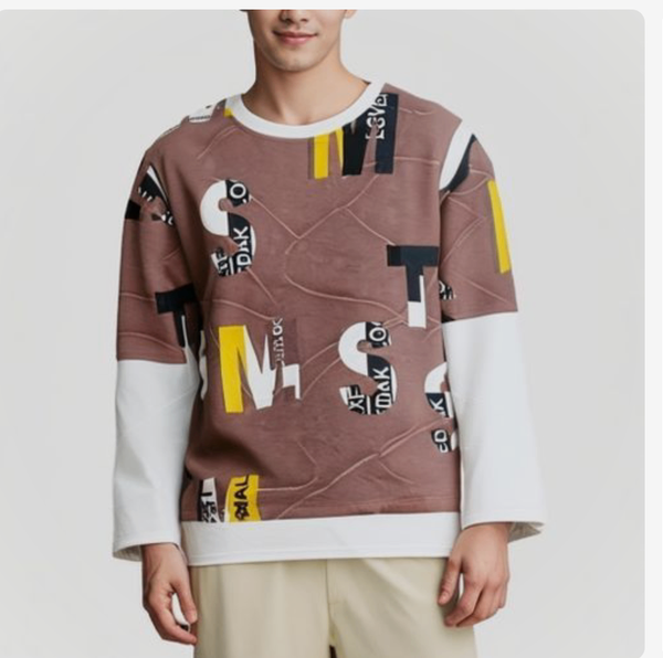 Pull graphique décontracté homme