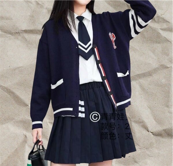 Тройка комплект.Кардиган,рубашка,юбка,галстук