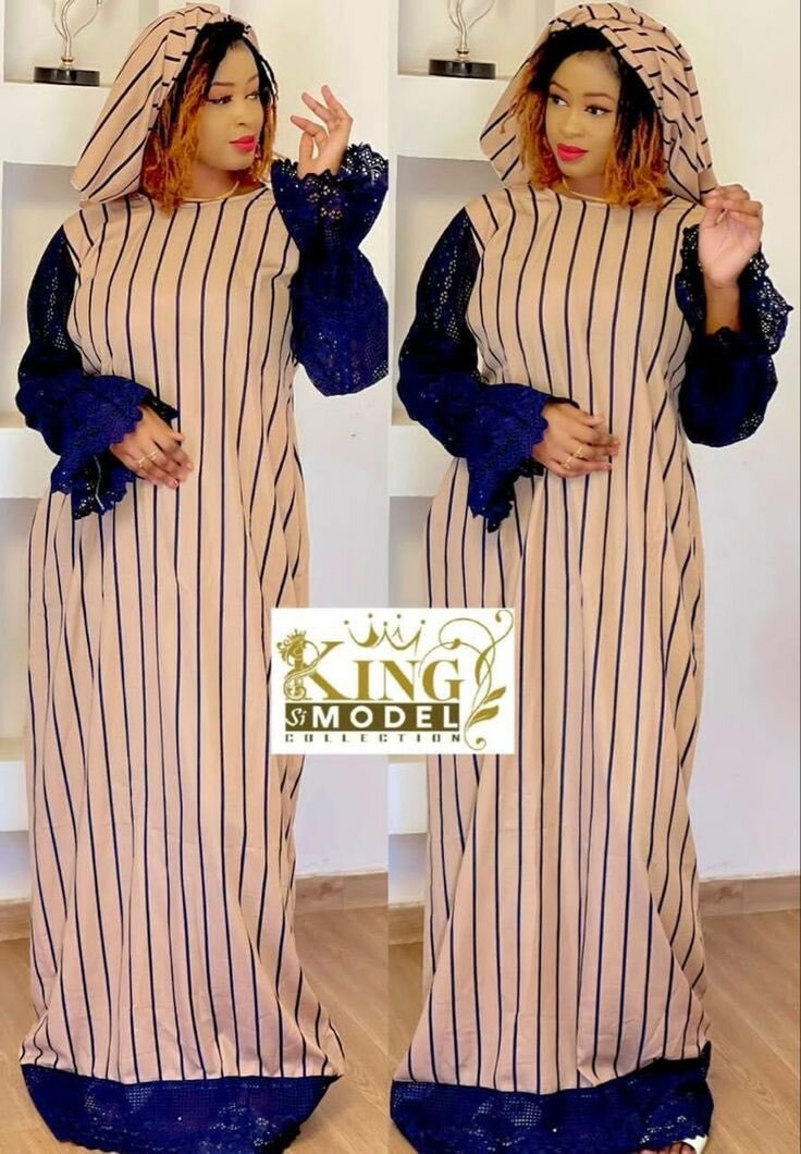 Robe longue rayée 3 pieces