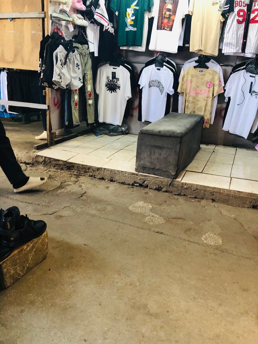 T-shirts,trousers and crocs etc