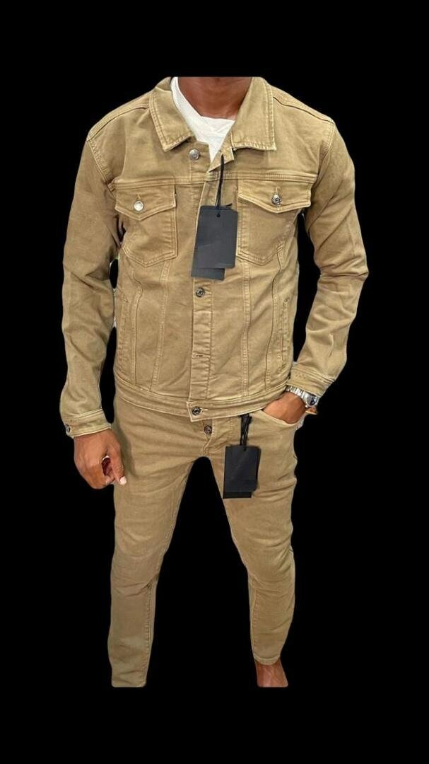 Ensemble casual en denim pour homme