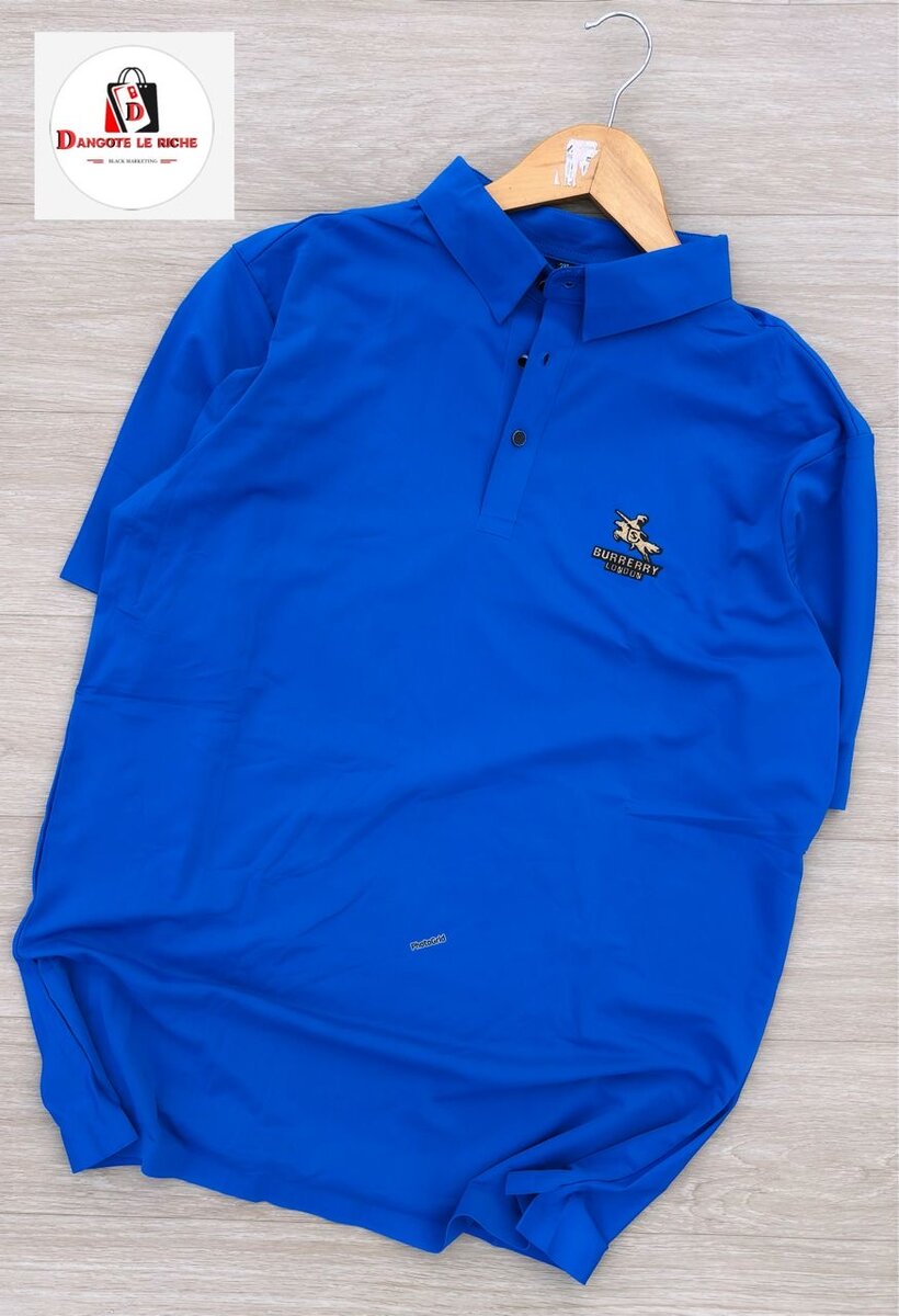Polo bleu élégant Homme