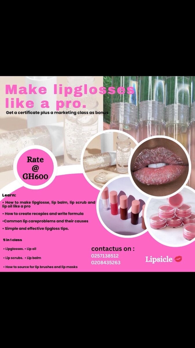 Lipgloss making class