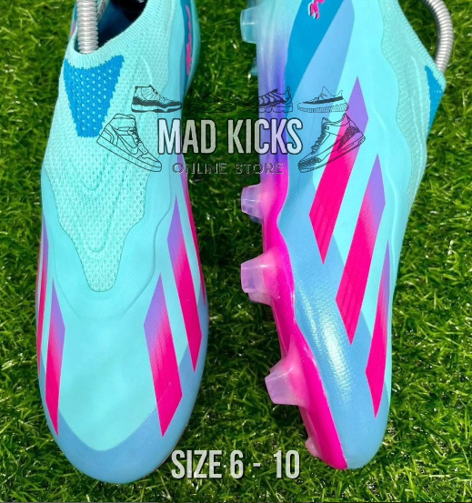 Cyan Adidas football boots