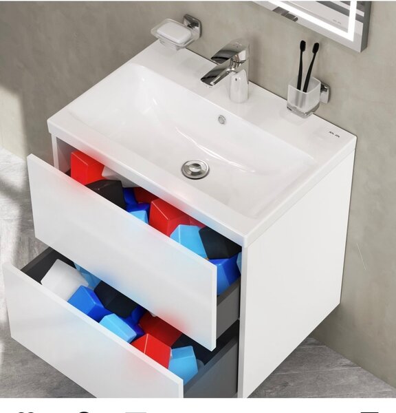 Подвесная раковина с тумбой