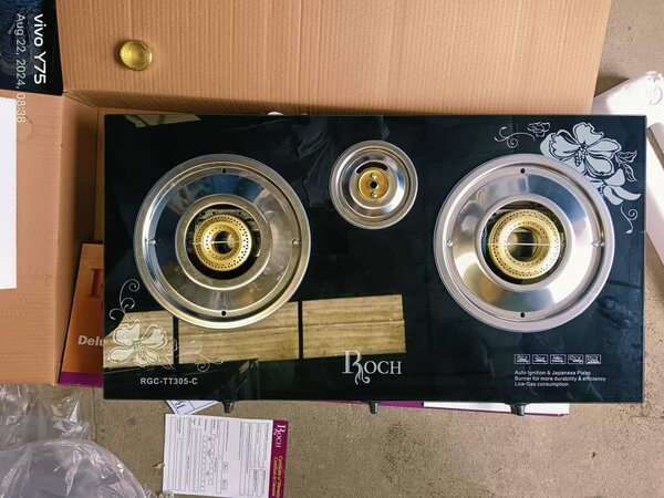 Cusiniere à gaz roch 3 feux - vitré - Automatique