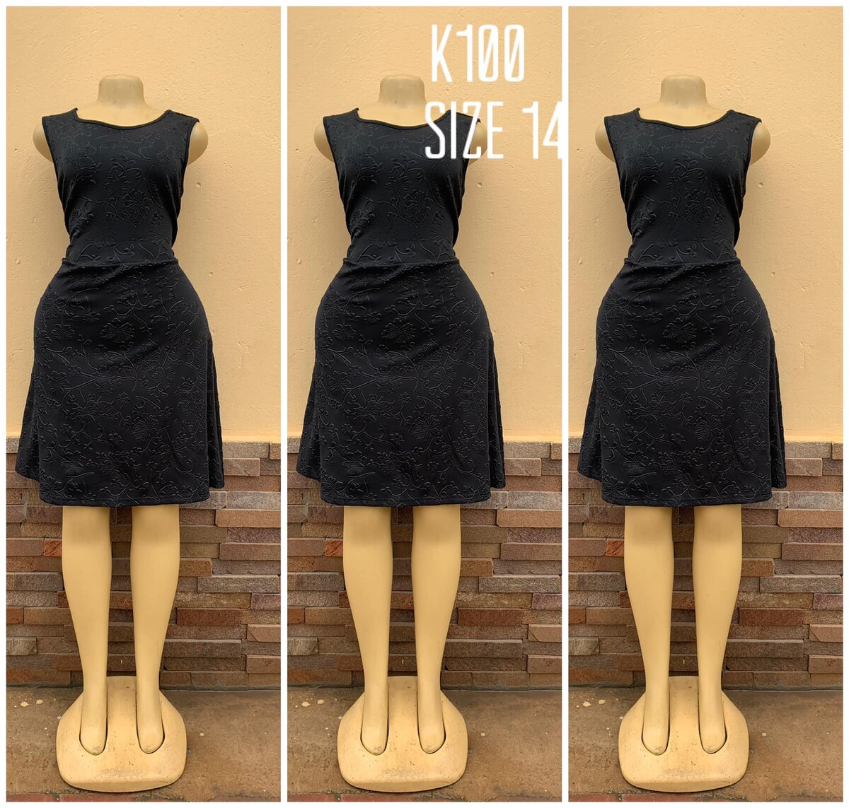 Black dress with floral prints 14