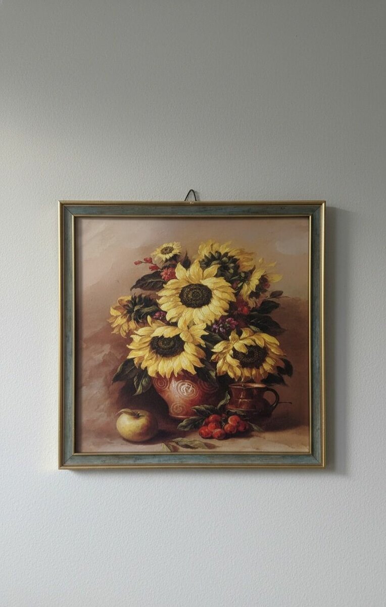 Tableau de tournesols vintage