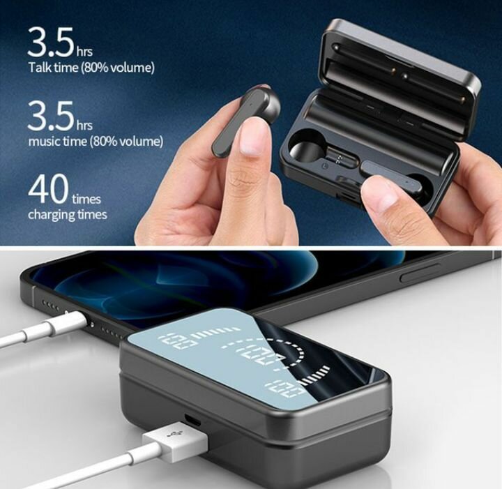 Écouteurs sans fil HD avec affichage intelligent