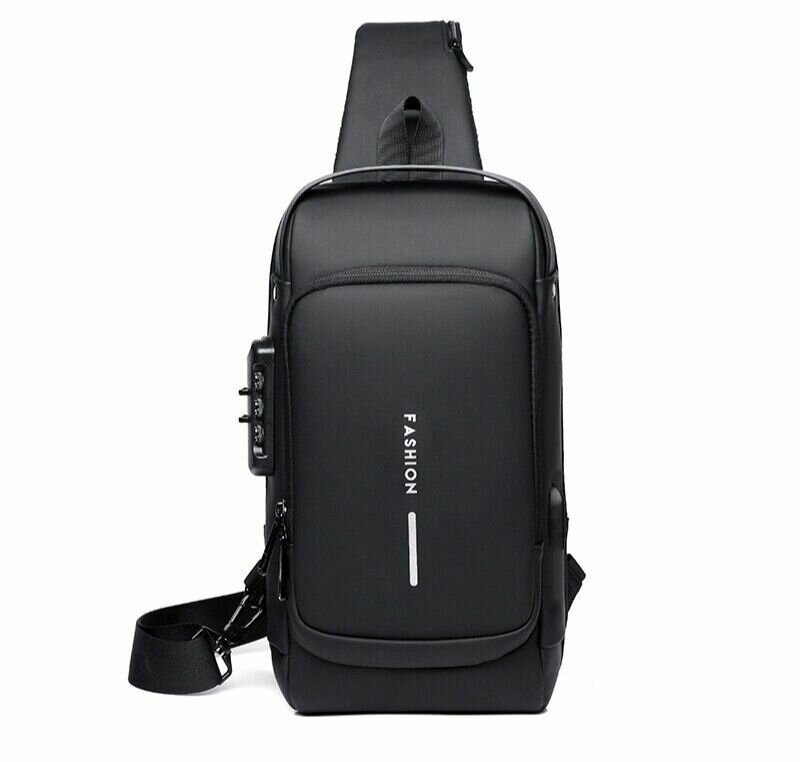 Men's Sling Bag with USB Port