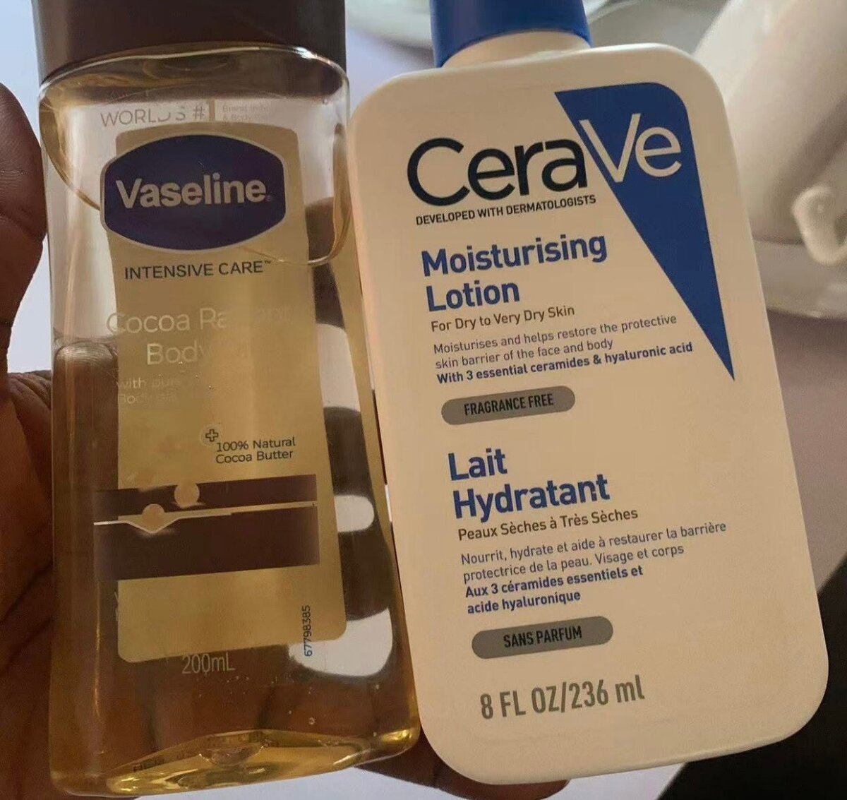 Cerave and vaselin