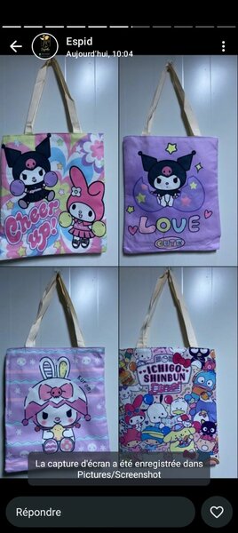 Sacs Tote Imprimés Personnages