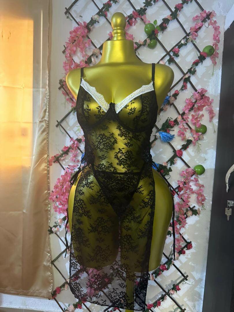 Nuisette Sexy en Dentelle Noire