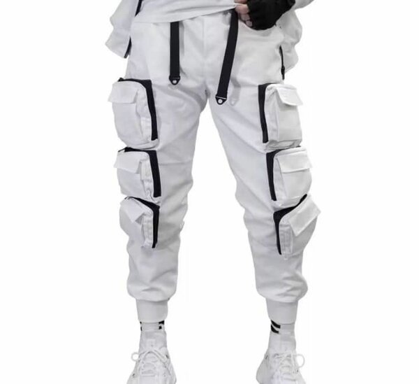 Pantalon Cargo Blanc Homme