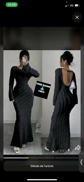 Robe Longue Noire Élégante