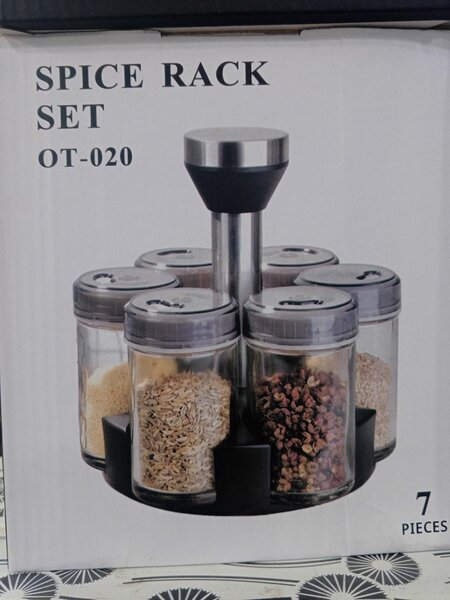 Support à Épices Pivotant 7 Pièces