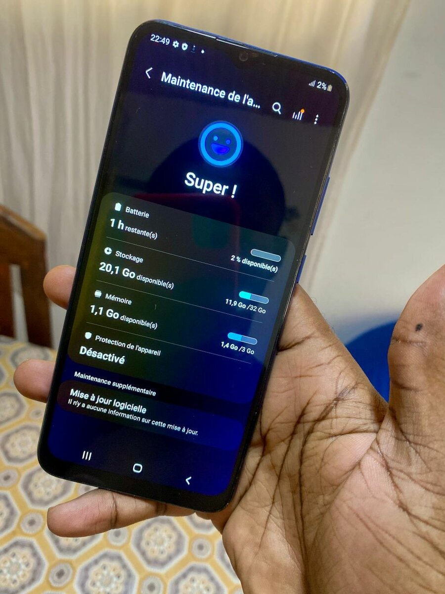 SAMSUNG GALAXY A03 AVEC RECONNAISSANCE FACIALE
