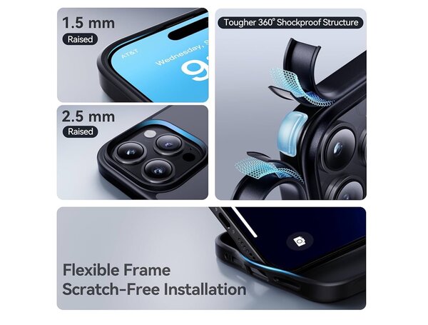 CASEKOO for iPhone 15 Pro Case Armor Shockproof