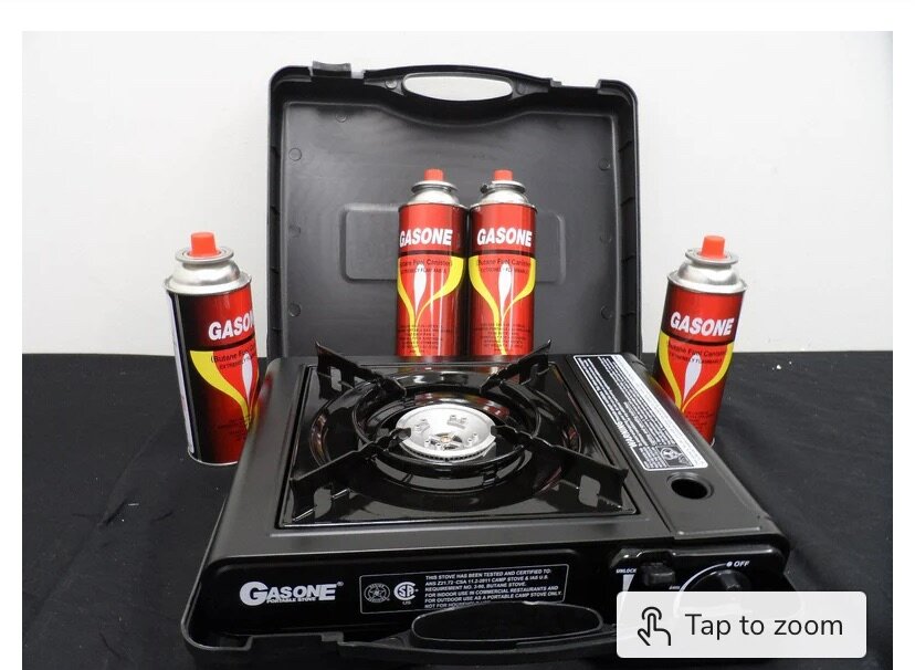 Camping Stove Portable Single Burner Butane Gas stove w/ Har