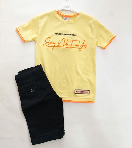 Ensemble pour garçons, chemise + short, 7 ans