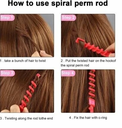 6 Hair Curlers Curlformers Long Spiral Curls Top up